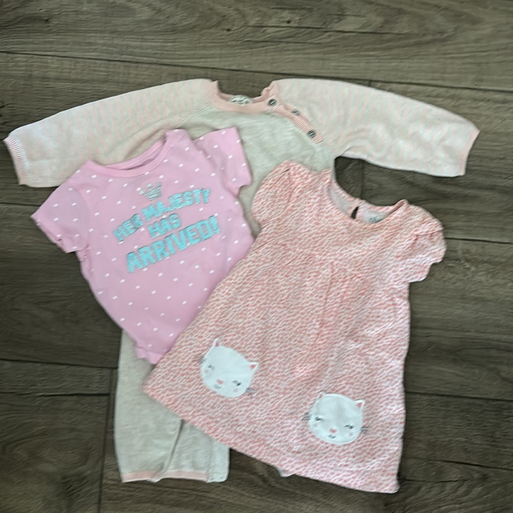 6-9 Months Baby Girl Bundle - Set of 3 Pieces